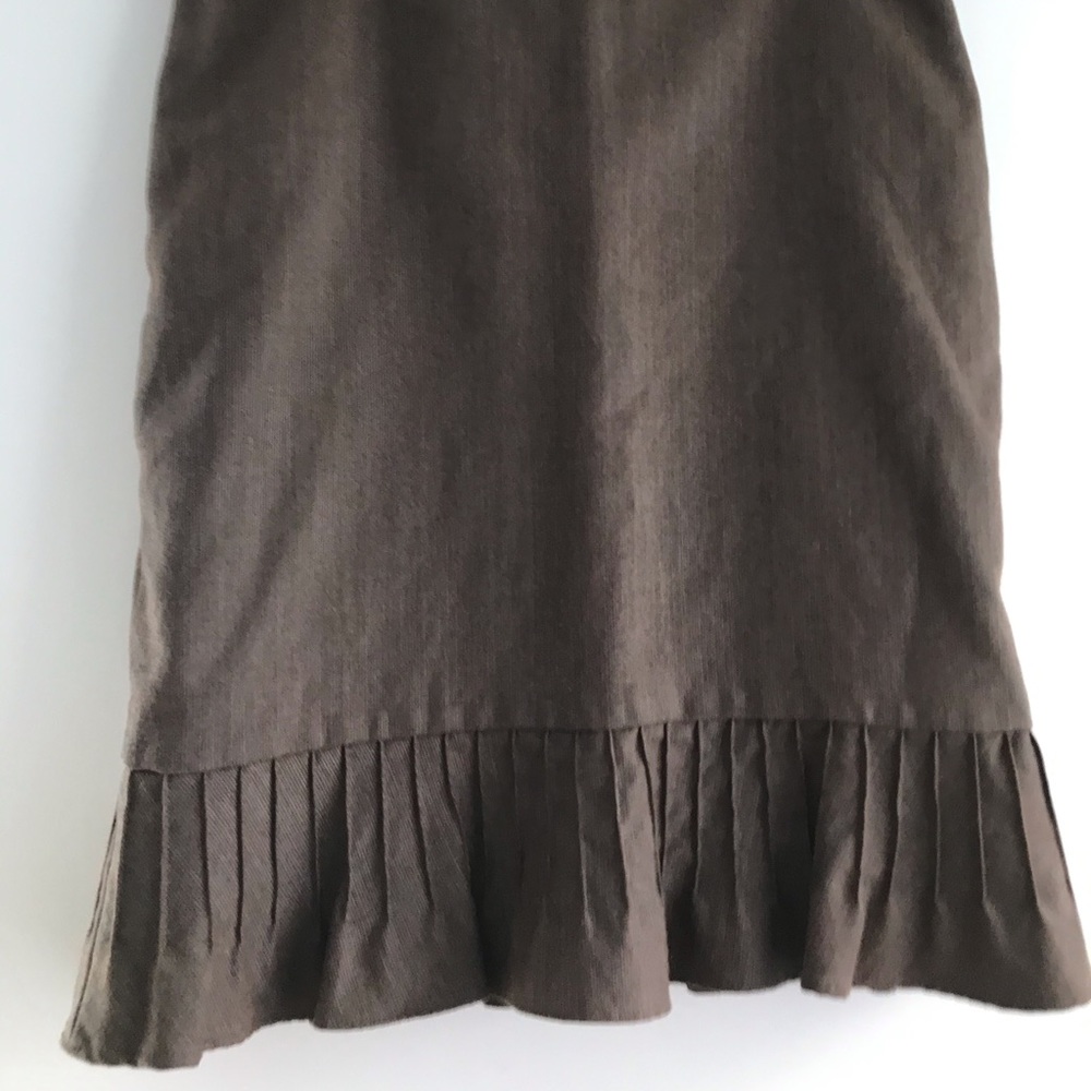 Larry Levine pleated ruffle hem skirt